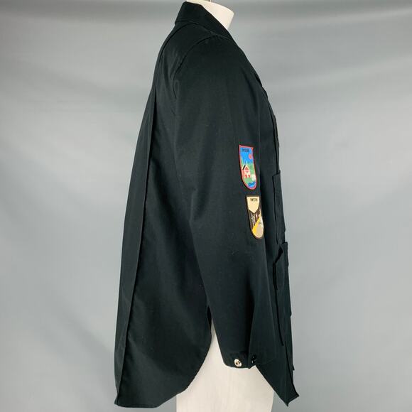ACNE STUDIOS Size 44 Black Polyester Cotton Patches Jacket - Picture 3 of 8